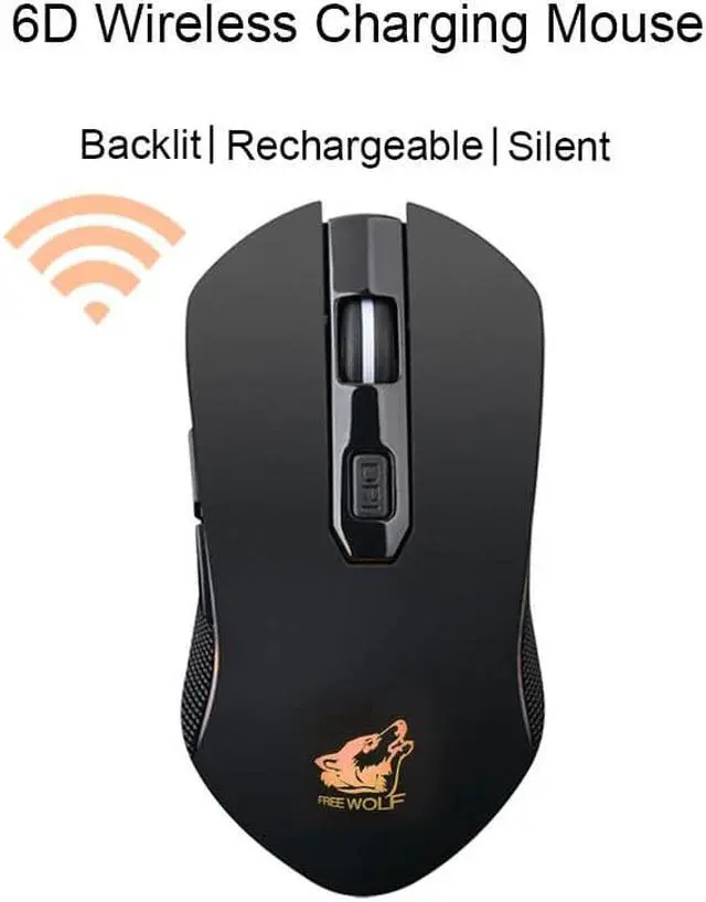 Alt view image 2 of 5 - 2.4G Wireless Mouse Wireless Silent LED Backlit Computer Mouse Rechargeable USB Optical Ergonomic Gaming Mouse for Laptop PC
