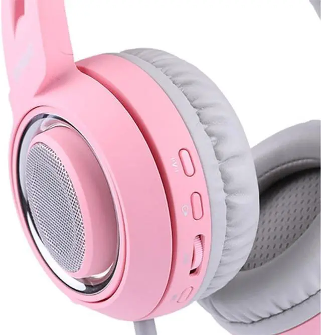 Alt view image 6 of 6 - SOMIC G951 Pink Cat Headphones Virtual 7.1 Noise Cancelling Gaming Headphone Vibration Led Usb Headset Girl Headsets For Pc