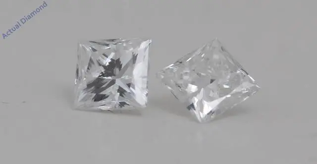 Alt view image 4 of 4 - A Pair of Princess Cut Loose Diamonds (0.66 Ct,F Color,VS2 Clarity)