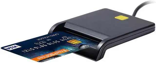 Main image of USB 2.0 480Mps Smart Card Reader SIM/ IC/CAC/ DNIE /ATM ID /Tax/Bank Card Reader High Quality Black