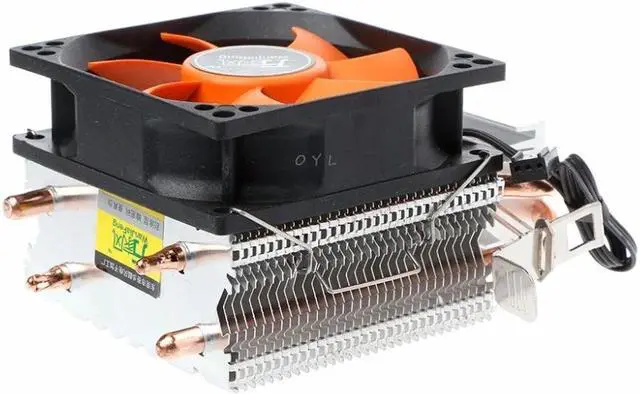 Alt view image 5 of 5 - 2 Heatpipe Aluminium PC CPU Cooler Cooling Fan For Intel 775/1155 AMD 754/AM2