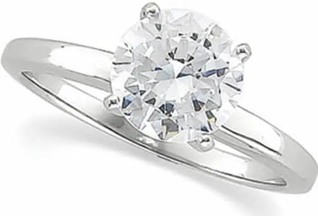 Alt view image 2 of 2 - Round Diamond Solitaire Engagement Ring 14k 0.47 Ct, I , I1(Clarity Enhanced)
