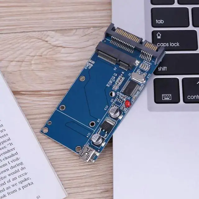 Alt view image 3 of 5 - USB Port 1.8" PCI-E Pci Express/mSATA SSD to 2.5" 7+15 Pin SATA Adapter Card 22Pin HDD Hard Disk Driver Converter