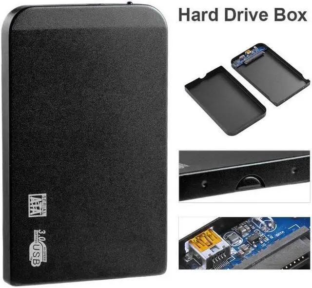 Alt view image 3 of 6 - Ultra Thin HDD Case SATA to USB 3.0 SSD Adapter Hard Drive Case External HDD Enclosure for 2.5 inch HDD SSD hard disk(Blue)