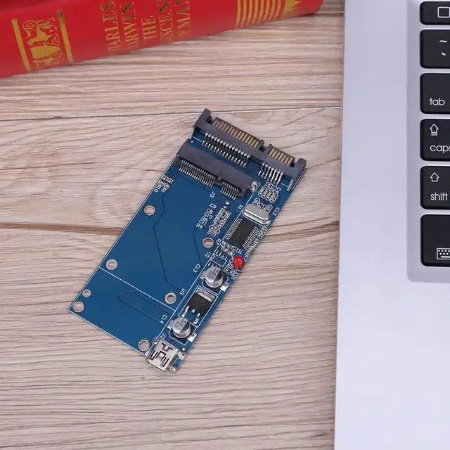 Alt view image 4 of 5 - USB Port 1.8" PCI-E Pci Express/mSATA SSD to 2.5" 7+15 Pin SATA Adapter Card 22Pin HDD Hard Disk Driver Converter