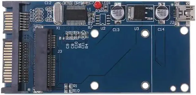 Alt view image 5 of 5 - USB Port 1.8" PCI-E Pci Express/mSATA SSD to 2.5" 7+15 Pin SATA Adapter Card 22Pin HDD Hard Disk Driver Converter