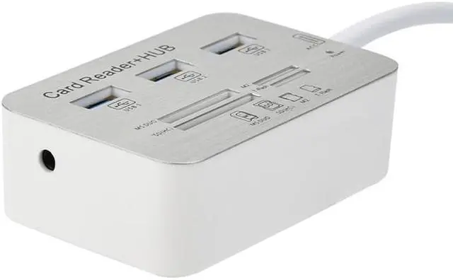 Alt view image 4 of 5 - 3 Port Aluminum USB 3.1 Hub With MS SD M2 TF Multi-In-1 Card Reader Portable New Futural Digital jiu12