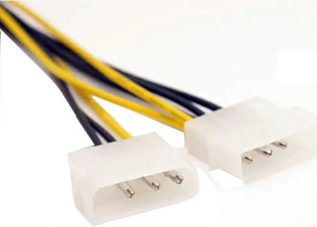 Alt view image 3 of 6 - Factory Price Dual Molex LP4 4 Pin To 8 Pin PCI-E Express Converter Adapter Power Cable Wire Dropshipping Mar6 A