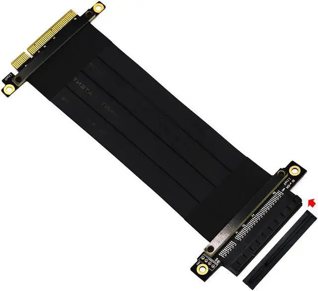 Alt view image 4 of 6 - PCI Express Extension Cable Riser PCIE 8X to 8X Slot PCI-E Riser Card PCIE Extender Extension Ribbon Flex Relocate PC Cable 24CM