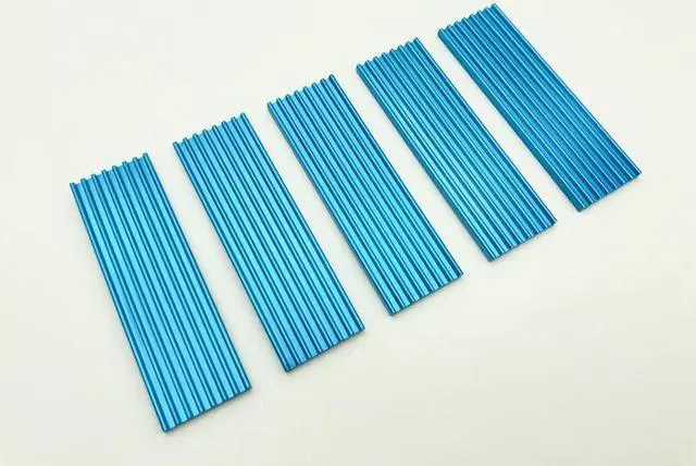Alt view image 2 of 6 - 5PCS M.2 Heatsink SSD Aluminum alloy Heatsink Cooler Heat sink Thermal Conductive Adhesive For M.2 NGFF 2280 PCI-E NVME SSD Blue