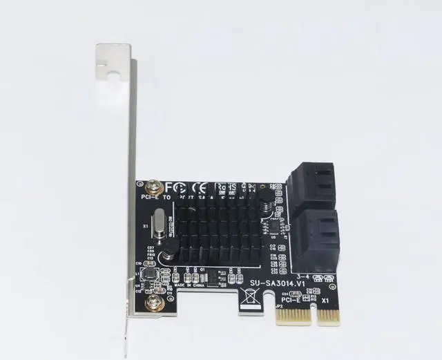 Alt view image 4 of 6 - Marvell 88SE9215 PCIE to SATA Card PCI-E Adapter PCI Express to SATA3.0 Expansion Card 4Port SATA III 6G for SSD HDD IPFS Mining