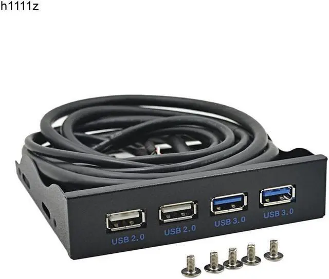 Main image of HUB USB 2.0 USB 3.0 4 Port Front Panel USB3.0 Hub Splitter Internal Combo Bracket Adapter for Desktop 3.5 Inch Floppy Bay