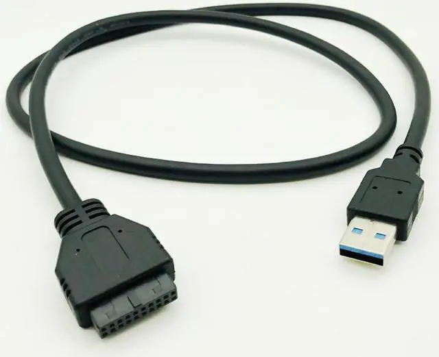 Alt view image 5 of 6 - 7 Port USB 3.0 Hub 5Gbs 5.25" CD-ROM Drive Bay CD ROM Front Panel for Computer Case + USB 3.0 19-pin Header to Type-A Male Cable