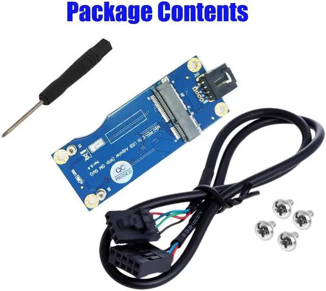 Alt view image 5 of 5 - Mini PCI-E PCI Express Wireless to USB Riser SIM Card Slot WWAN LTE Module Adapter Converter Card 9Pin USB Cable PC Components