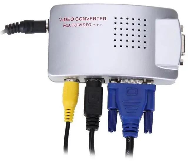 Alt view image 3 of 6 - VT280 PC Converter Box Universal NTSC PAL VGA to TV AV RCA Signal Adapter Converter Video Switch Box Composite for Computer PC