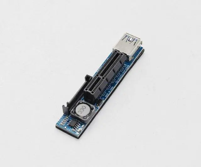 Alt view image 3 of 6 - Computer Cable Connector PCI-E Riser PCIE Sleeved Cables Extension USB SATA Adapter SATA USB 3.0 for PCI Express Extension Cable