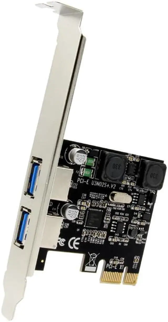 Alt view image 4 of 6 - USB 3.0 PCI-E Expansion Card External 2 Port USB3.0 PCIe Card with 2 Power Module NEC Chip for Desktop PC Computer