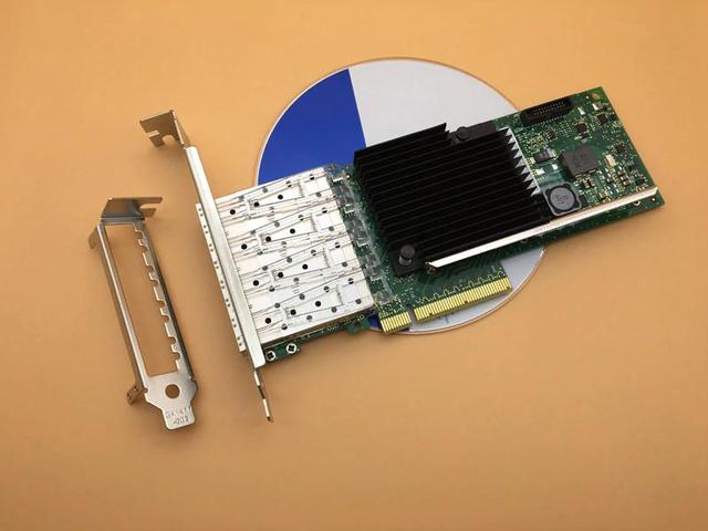 Alt view image 6 of 6 - 4 Port SFP+ 10G PCIE X8 LC Fiber Ethernet Converged Network Adapter NIC X710-DA4