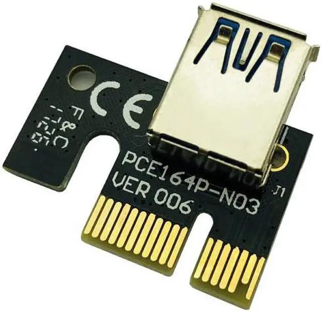 Alt view image 4 of 5 - 6pcs/lot VER009S PCI-E PCI E 1x to 16x Mining Machine Enhanced Extender PCIE Riser Card Adapter 60cm Power Cable for Bitcoin BTC