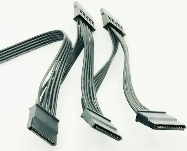 Alt view image 2 of 6 - 10PCS SATA Power Cable for HDD 15Pin SATA male to 5-ports SATA female SATA Computer Hard Drive Cable HDD Cage Caddy Power Cable