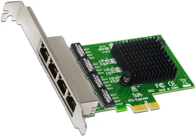 Alt view image 2 of 5 - Network Cards LAN Card Ethernet Network Adapter Ethernet Lan Adapter Network Card 4 Port RJ-45 PCI Express  Internet