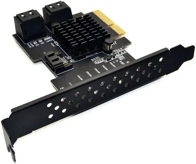 Alt view image 3 of 6 - Add on Cards PCI-E SATA Card PCIE SATA Controller PCI Express 3.0 Gen3 X4 SuperSpeed Non Raid PCIE to SATA 3.0 Card 5 Port SATA3