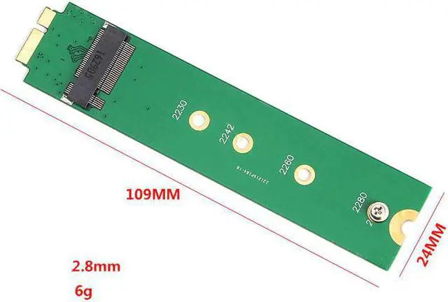 Alt view image 2 of 5 - NGFF SSD to A1369 A1370 Adapter for 2010 2011 MacBook Air M2 SSD Converter Card Suppor 2230 2242 2260 2280 Solid State Drive