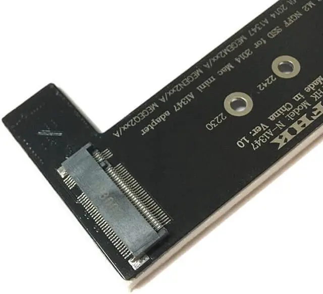 Alt view image 6 of 6 - PCI-E x4 x2 M.2 NGFF M-Key NVME AHCI SSD Converter Card Adapter Raiser for 2014 Macbook Mini A1347 MEGEN2 MEGEM2 MEGEQ2 NVME SSD