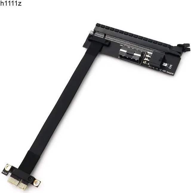Main image of PCI-E 1X 16X Flexible Extension PCI Express 1 to 16 X Adapter PCI-E Extender Riser with 4Pin ATX 6Pin Power Connector for Mining