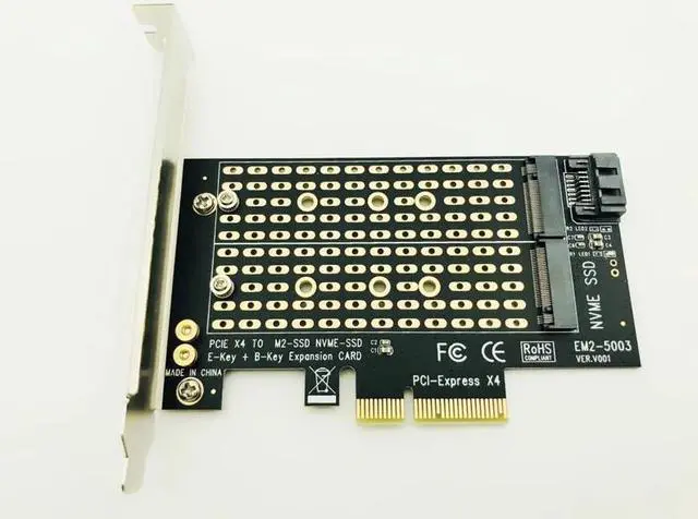 Alt view image 2 of 6 - Add On Cards PCIE to M2/M.2 Adapter SATA M.2 SSD PCIE Adapter NVME/M2 PCIE Adapter SSD M2 to SATA PCI E Card M Key +B Key