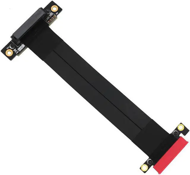 Alt view image 4 of 6 - PCI Express Extension Cable Riser PCI-E X4 to X4 PCIE Extender Flexible Cable Adapter Riser Card PC Cable for Graphics Card 24cm