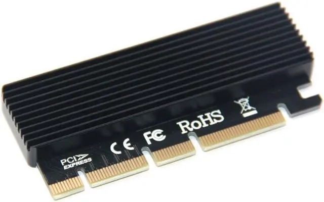 Alt view image 3 of 6 - M.2 SSD PCIE Adapter SSD Case PCI Express X4 X8 X16 NVME M2 SSD 2230 2242 2260 2280 Hard Drive Enclosure Black Aluminum Caddy