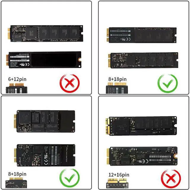 Alt view image 5 of 6 - For Macbook Air SSD Adapter for Apple Adaptador SSD M2 Adaptador SSD for Macbook Air A1466 M.2/M2 to SATA Adapter M.2/USB Cable