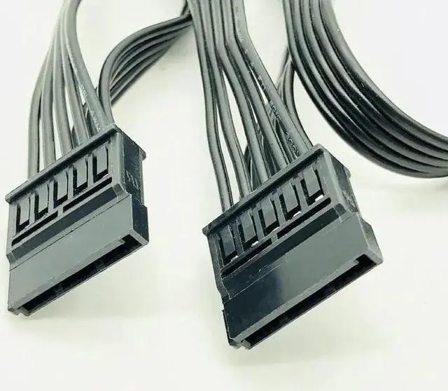Alt view image 4 of 6 - 10PCS SATA Power Cable for HDD 15Pin SATA male to 5-ports SATA female SATA Computer Hard Drive Cable HDD Cage Caddy Power Cable