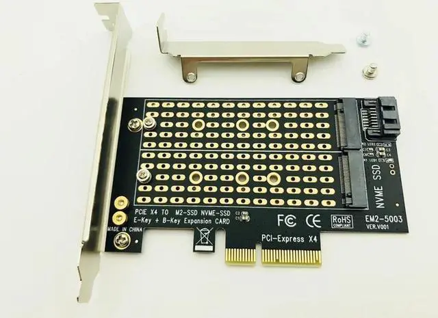 Alt view image 6 of 6 - Add On Cards PCIE to M2/M.2 Adapter SATA M.2 SSD PCIE Adapter NVME/M2 PCIE Adapter SSD M2 to SATA PCI E Card M Key +B Key