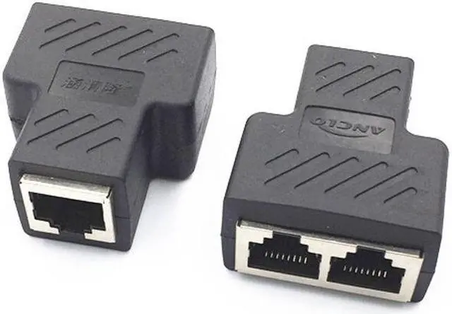 Alt view image 3 of 3 - 2PCS RJ45 Connector RJ45 Splitter 8P8C Network Adapter Extender Connector Suitable for Cat5E Cat6 Cat7 Ethernet Router Function