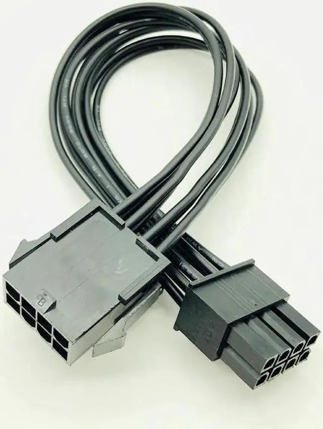 Alt view image 3 of 6 - 8Pin CPU Power Cable 8 Pin PCI-E to 8 Pin ATX EPS Male to Female PSU Motherboard Power Supply Extension Adapter Cable 20cm 18AWG