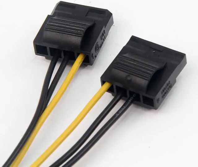 Alt view image 3 of 5 - 6Pin Female to Dual 4Pin Female Power Supply Cable Graphics Card Power to Molex 4Pin Convert Cable for nVidia ATI AMD Video Card