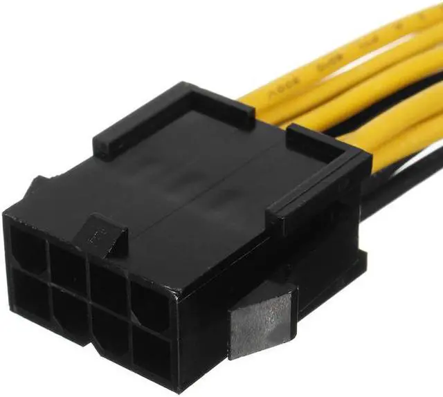 Alt view image 2 of 6 - PCI-E PCIE 8p Female to 2 Port Dual 8pin 6+2p Male for BTC Miner Mining GPU Graphics Video Card Power Cable Cord 18AWG Wire 20cm