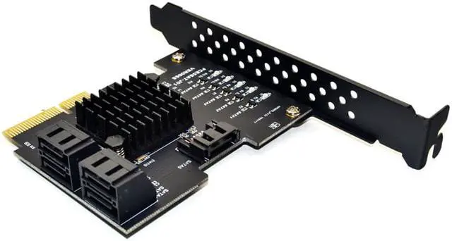 Alt view image 2 of 6 - Add on Cards PCI-E SATA Card PCIE SATA Controller PCI Express 3.0 Gen3 X4 SuperSpeed Non Raid PCIE to SATA 3.0 Card 5 Port SATA3