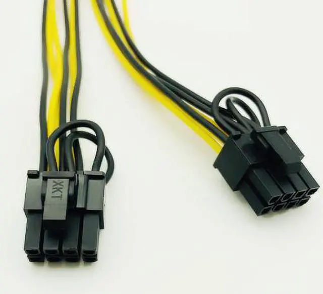 Alt view image 3 of 6 - 10PCS 6pin PCI Express to PCIe Dual 8pin Cable Motherboard Graphics Video Card PCI-e GPU VGA Splitter Hub Power Cable for Mining