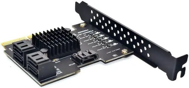 Alt view image 6 of 6 - Add on Cards PCI-E SATA Card PCIE SATA Controller PCI Express 3.0 Gen3 X4 SuperSpeed Non Raid PCIE to SATA 3.0 Card 5 Port SATA3