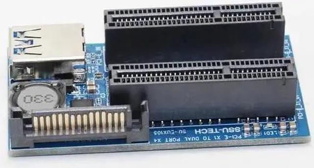 Alt view image 4 of 5 - Computer Cables Connectors PCI Express Extension Cable PCI-E Riser USB 3.0 Cable PCIE Riser USB SATA Adapter for Computer