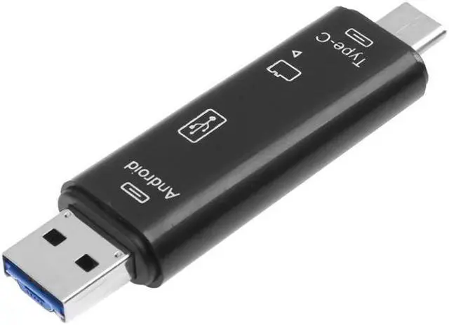 Alt view image 4 of 6 - High Speed Type-C Card Reader Micro USB Type-C Flash Drive Adapter Connector Universal 3 in 1 Combo to Slot TF Card Reader