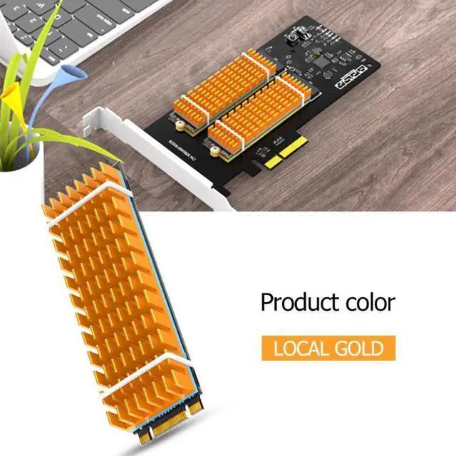 Alt view image 4 of 6 - Heatsink M.2 PCIE SSD Heatsink Cooler Passive Cooling Aluminum Heat Sink Thermal Conductive Adhesive Pad Radiator Dissipation