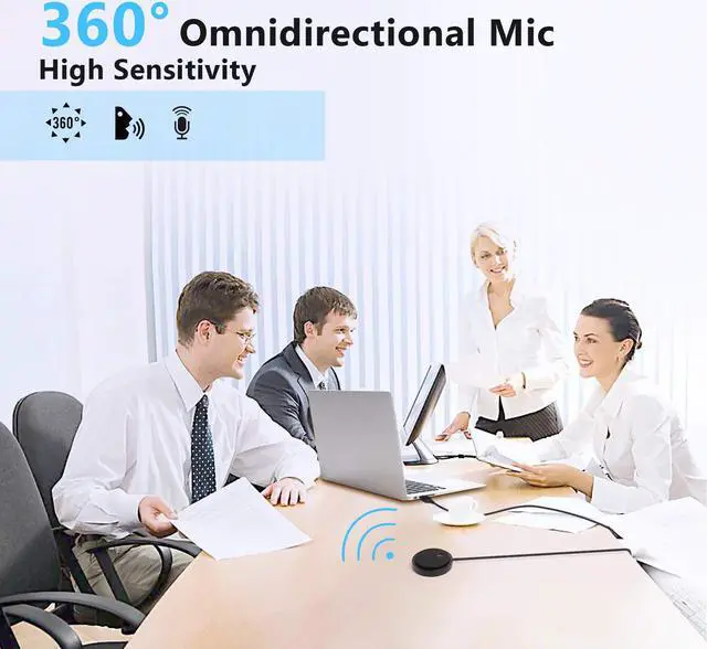 Alt view image 3 of 7 - Conference Microphone,USB Computer Microphone CM003, Mute Function, Omnidirectional Mic for Computers PC, Condenser Boundary Desktop Microphones for Streaming,VoIP Calls,Skype,Chatting