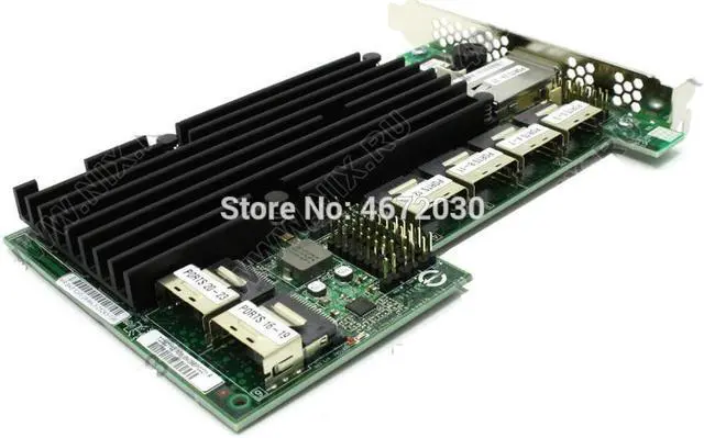 Alt view image 4 of 5 - Broadcom Avago LSI MegaRAID 9280-24i4e LSI00211  28 port 512MB cache SFF8087 6Gb RAID0.1.5.6 PCI-E 2.0 X8 Controller Card