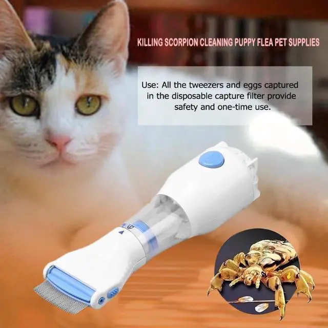 Alt view image 5 of 6 - Pet Electric Lice Comb for Dog Cat Anti Removal Kill Flea Treatment Cleaner Electric Scorpion Comb To Cleaning Puppies Flea Pet