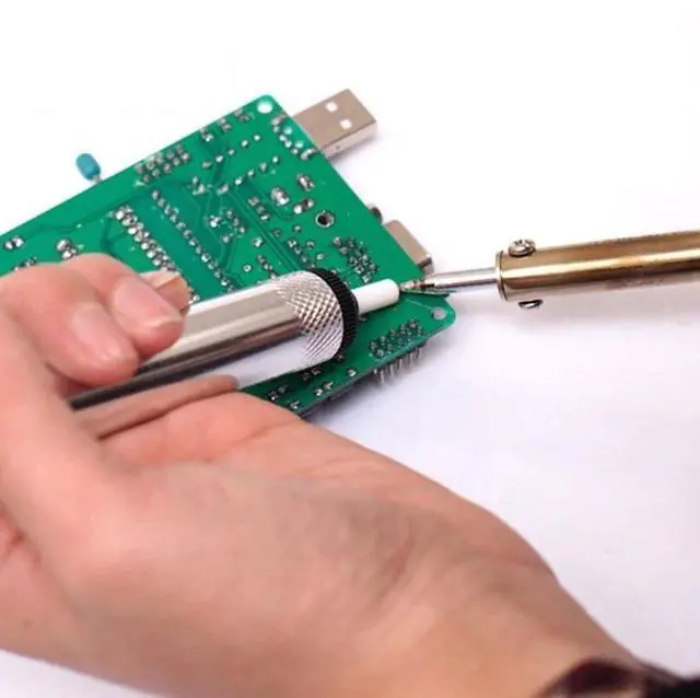 Alt view image 3 of 6 - 200mm/7.87Hand Tools Metal Solder Sucker Desoldering Pump Removal Vacuum Soldering Iron Desolder Suction Tin Pen Welding Tools