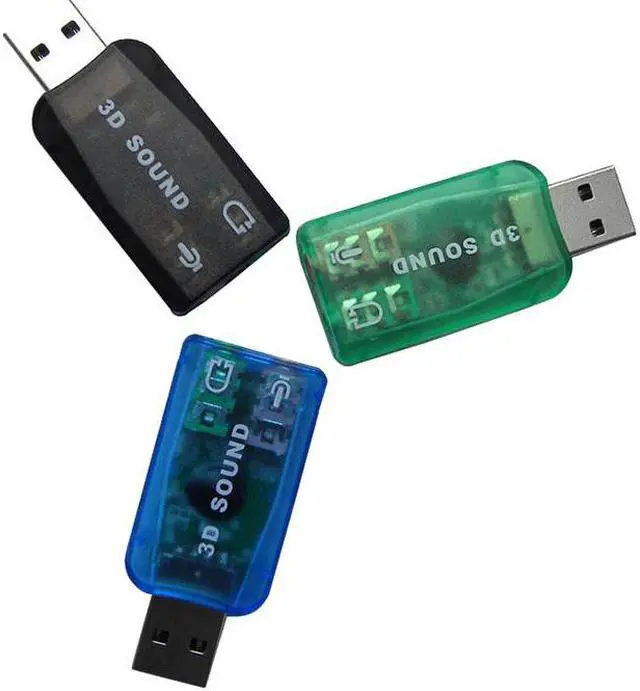 Alt view image 5 of 5 - 2.0 Sound Card  Audio Adapter Mic Speaker Audio Interface  Audio 5.1 External  Sound Card for Laptop PC Micro Da